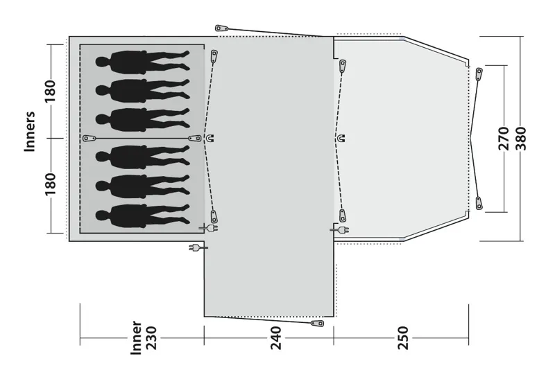 Outwell Airville 6SA Inflatable Tent - 2021 Model-4